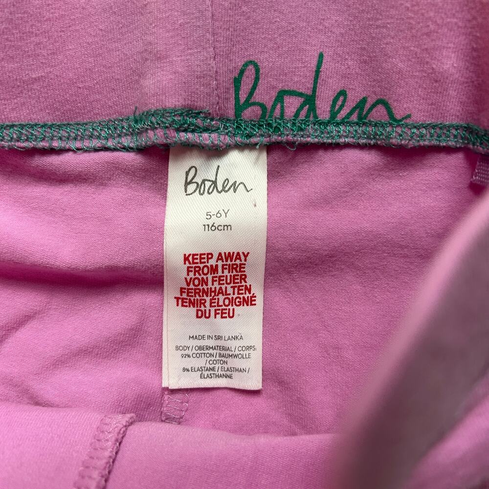 Mini Boden Girls Solid Pink Cropped Capri Leggings Size 5-6Y - Picture 3 of 4